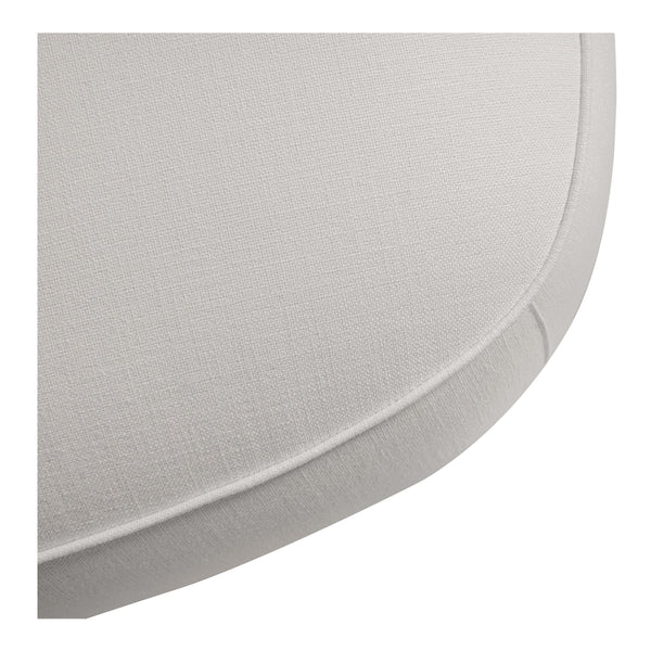 Moe's Marion Square Ottoman White Fabric