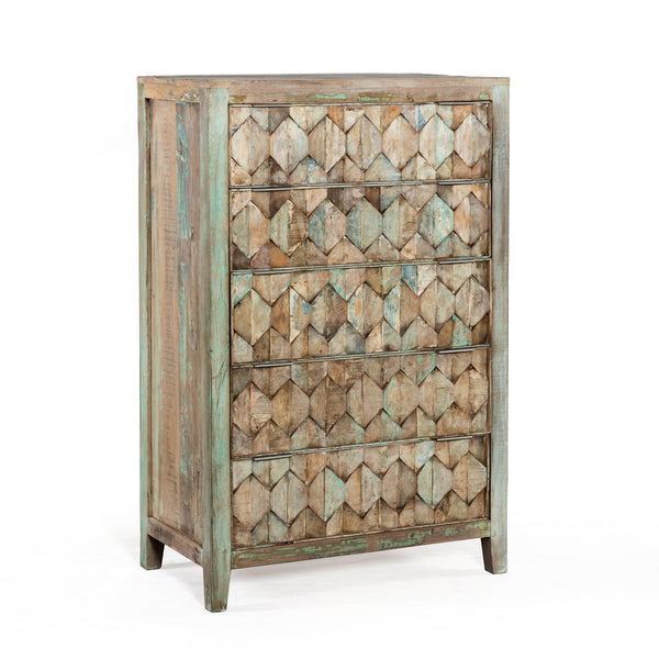 Ibiza Tall Chest 5 Drawer