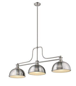 Melange 3 Light Chandelier in Brushed Nickel Finish