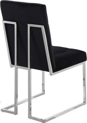 Sara Dining Chair In Black Velvet