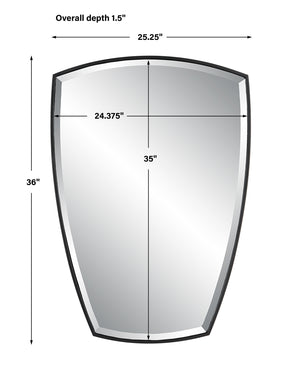 Crest Curved Iron Mirror