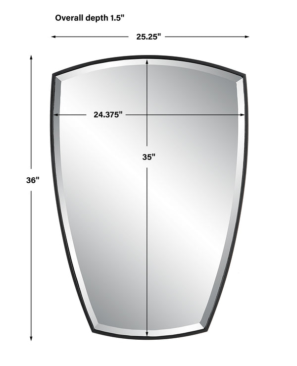 Crest Curved Iron Mirror