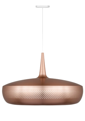 Clava Dine Hardwired Pendant in Copper with White Cord