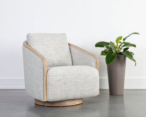 TASIA SWIVEL LOUNGE CHAIR - MERINO COTTON