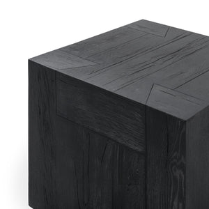 Bristol Solid Wood End Table - Aged Black