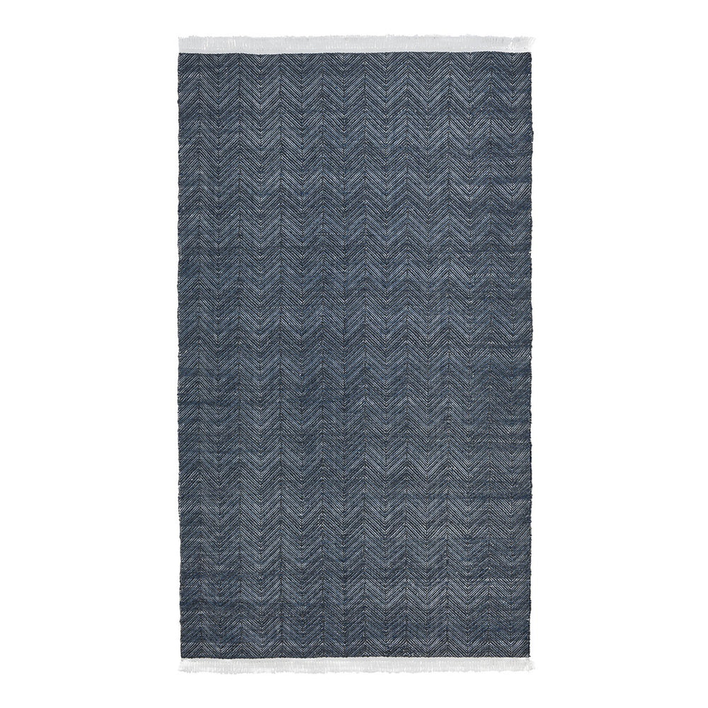 Classic Home Augusta Rug - Navy Herringbone 9'x12'