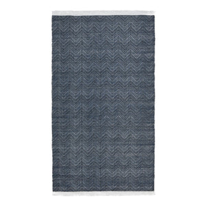 Classic Home Augusta Rug - Navy Herringbone 9'x12'