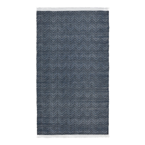 Classic Home Augusta Rug - Navy Herringbone 9'x12'