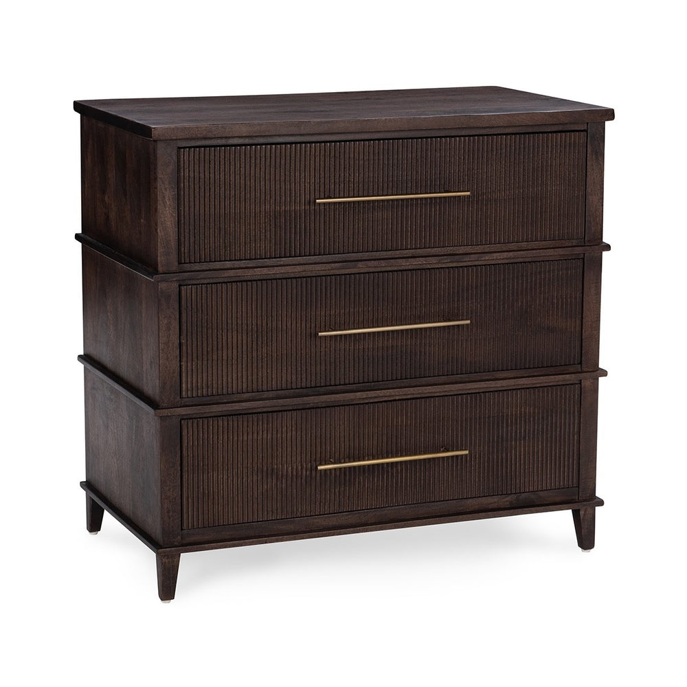 Westlake Solid Wood 3-Drawer Chest - Kona Brown