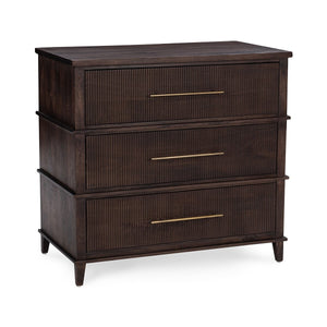 Westlake Solid Wood 3-Drawer Chest - Kona Brown
