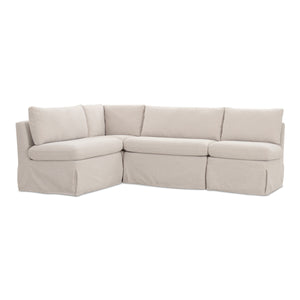 Moe's Fable Slipcover L-Shape Dining Banquette, 96" Beige
