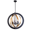 Capri AC11236 Chandelier in Dark Bronze & Satin Brass