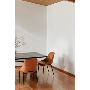 Moe's Sedona Dining Chair Amber Velvet - Set of 2