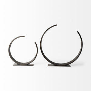 Taj (Large) 21L x 3W Black Broken Halo Decorative Object