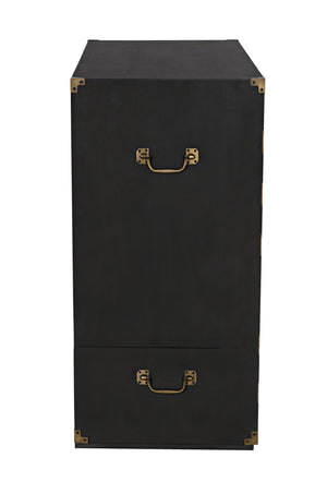 Charles Chest in Pale Mahogany with Brass Handles