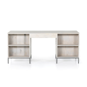 Trey Executive Desk In Dove Poplar