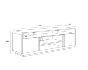 KAYDEN MEDIA CONSOLE AND CABINET - OYSTER SHAGREEN