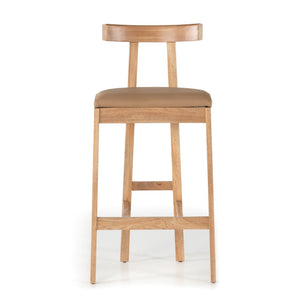 Tex Bar + Counter Stool - Natural Leather