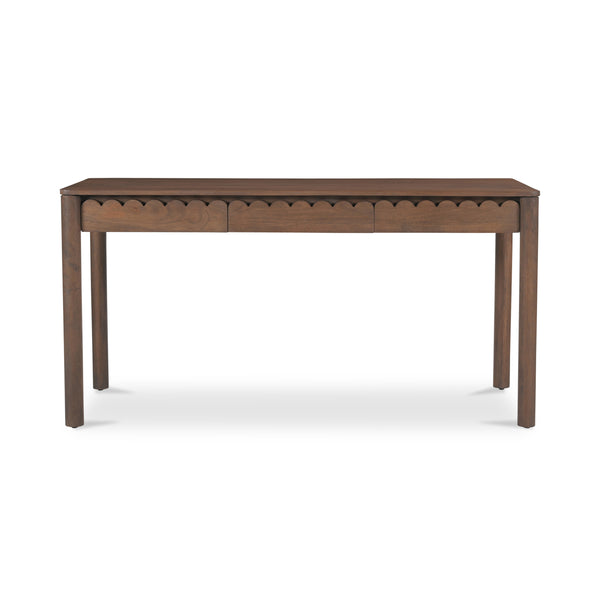 Moe's Wiley Desk with Scalloped Edges in Brown