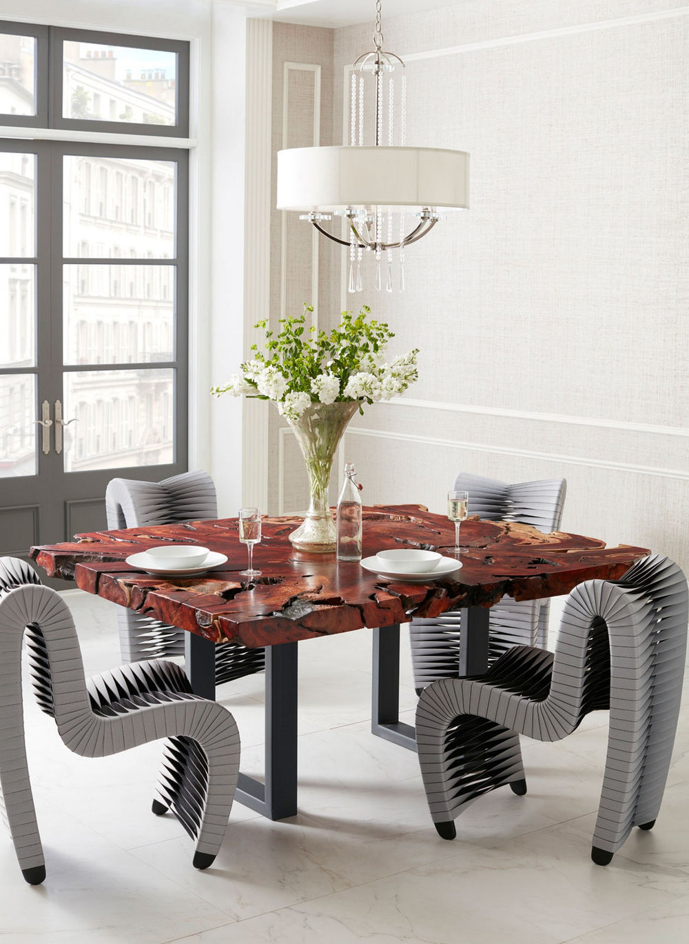 Seat Belt Dining Chair, Gray