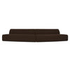 Moe's Naomi 2-Piece Convex Modular Sectional - Dark Brown