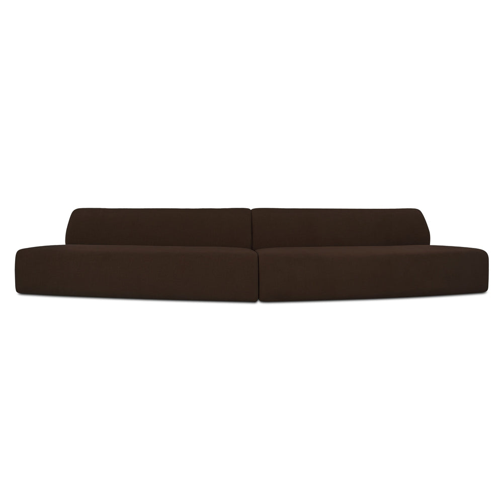 Moe's Naomi 2-Piece Convex Modular Sectional - Dark Brown