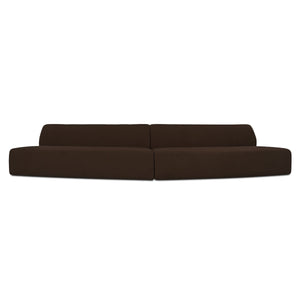 Moe's Naomi 2-Piece Convex Modular Sectional - Dark Brown