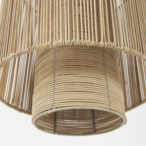 Aviario 14.2 L x 14.2 W x 14.2 H Natural Cane Cylindrical Pendant Light
