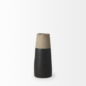 Garand Small 13H Two-Toned Black/Natural Ceramic Jug