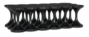Jericho Mahogany Coffee Table in Hand-Rubbed Black