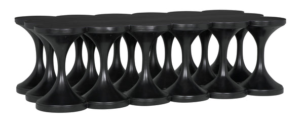 Jericho Mahogany Coffee Table in Hand-Rubbed Black