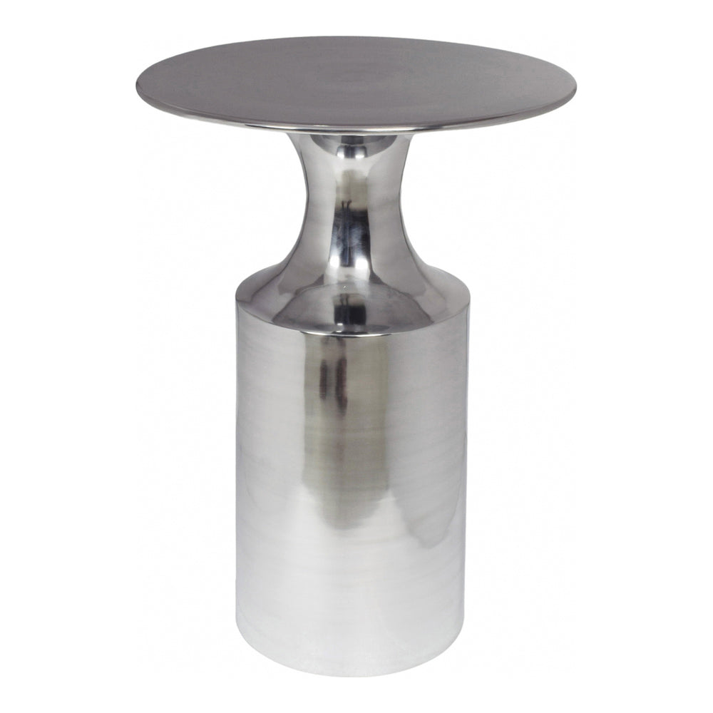 Rassa Accent Table in Polished Silver