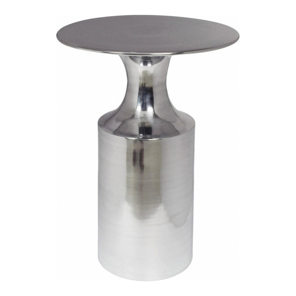 Rassa Accent Table in Polished Silver