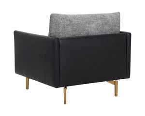 ASHI ARMCHAIR - NASH ZEBRA / COAL BLACK