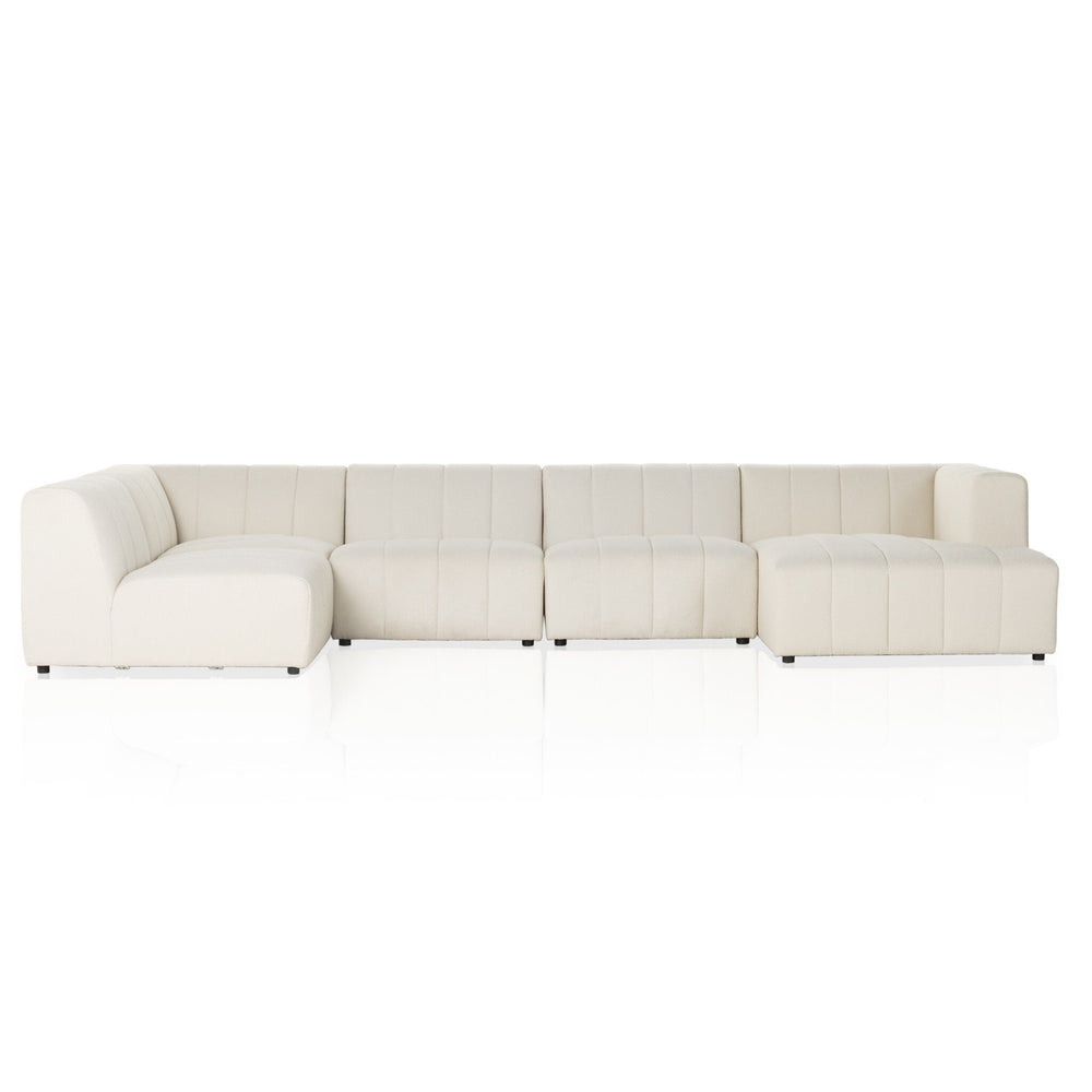 Langham Channeled 5-Piece Sectional - Fayette Cloud