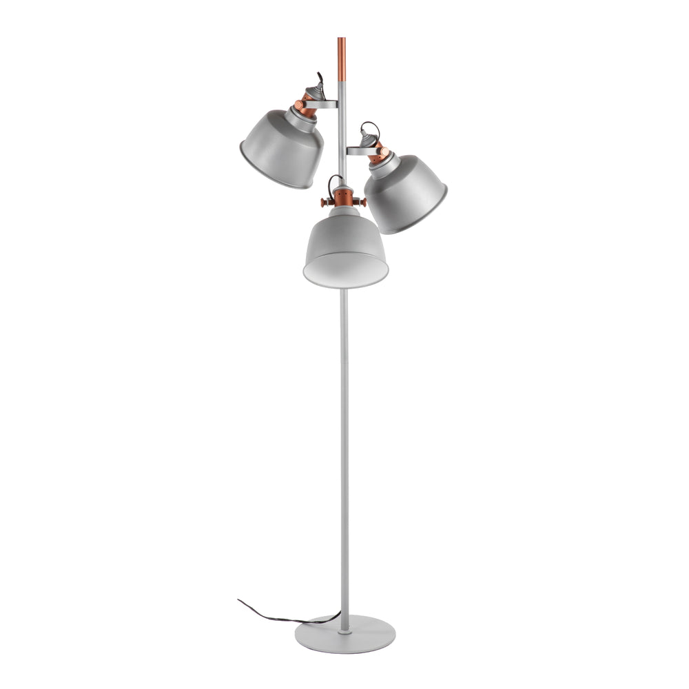 Hentz Three Light Floor Lamp - Silver