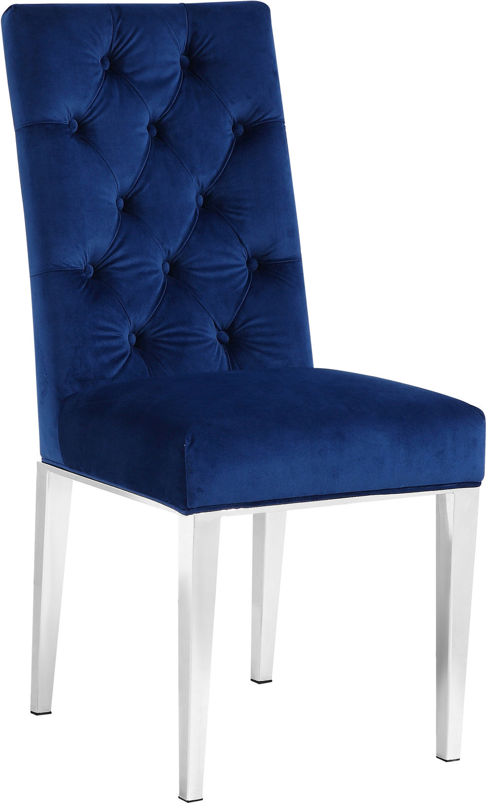 Pauline Dining Chair In Navy Velvet