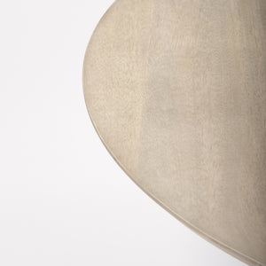 Maxwell 32" Round Light Wood Tabletop & Base w/ Gold Metal Accent Pedestal Bistro Table