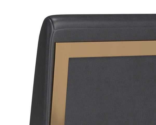 DEAN OFFICE CHAIR - BRUSHED BRASS - BRAVO PORTABELLA