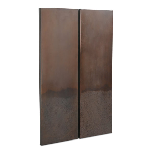 Moe's Smith Wall Décor Bronze Set of Two Panels