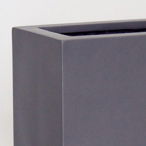 Tall Rectangle Planter 30"H, pewter