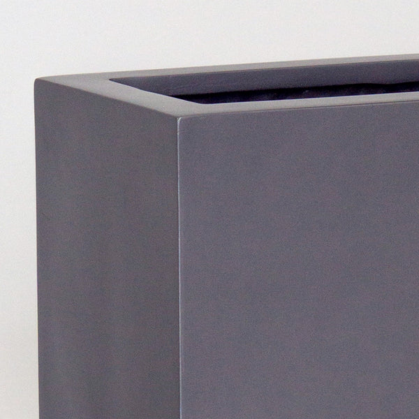 Tall Rectangle Planter 30"H, pewter