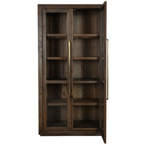 Bradley Solid Wood Tall Cabinet in Landmark Brown