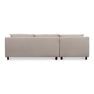 Moe's Hutton Left Sectional in Beige Chenille