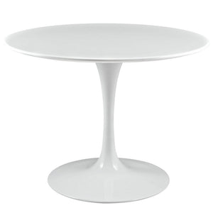 Willow 40" Round Wood Top Dining Table In White
