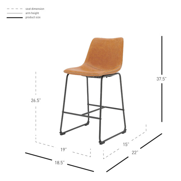 Vesta Counter Stool In Vintage Cedar (Set of 2)