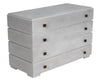 Hofman Mahogany and Veneer Dresser with Brass Pulls in White Wash Finish