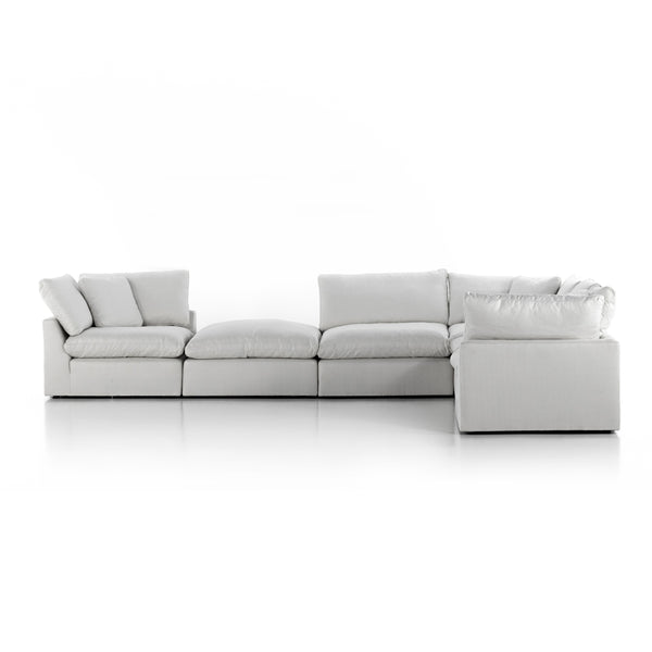 Stevie 5Pc Sec Sofa W/Ottoman In Ivory