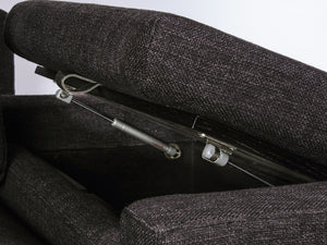 MOD Fabric Sectional in black tweed