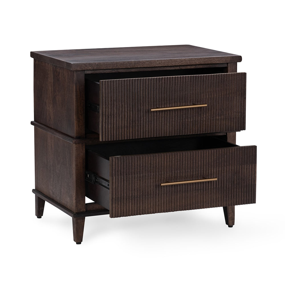 Westlake Solid Wood 2Dwr Nightstand - Kona Brown